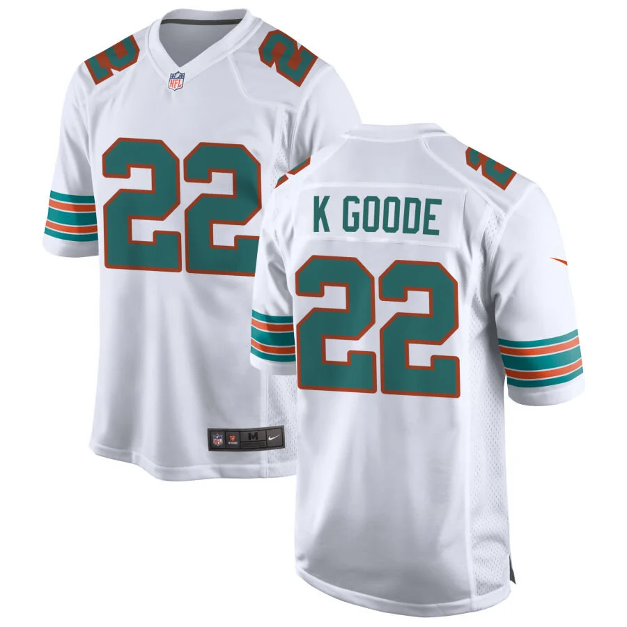 Miami Dolphins Kerry Goode Autographed Nike White Replica Game